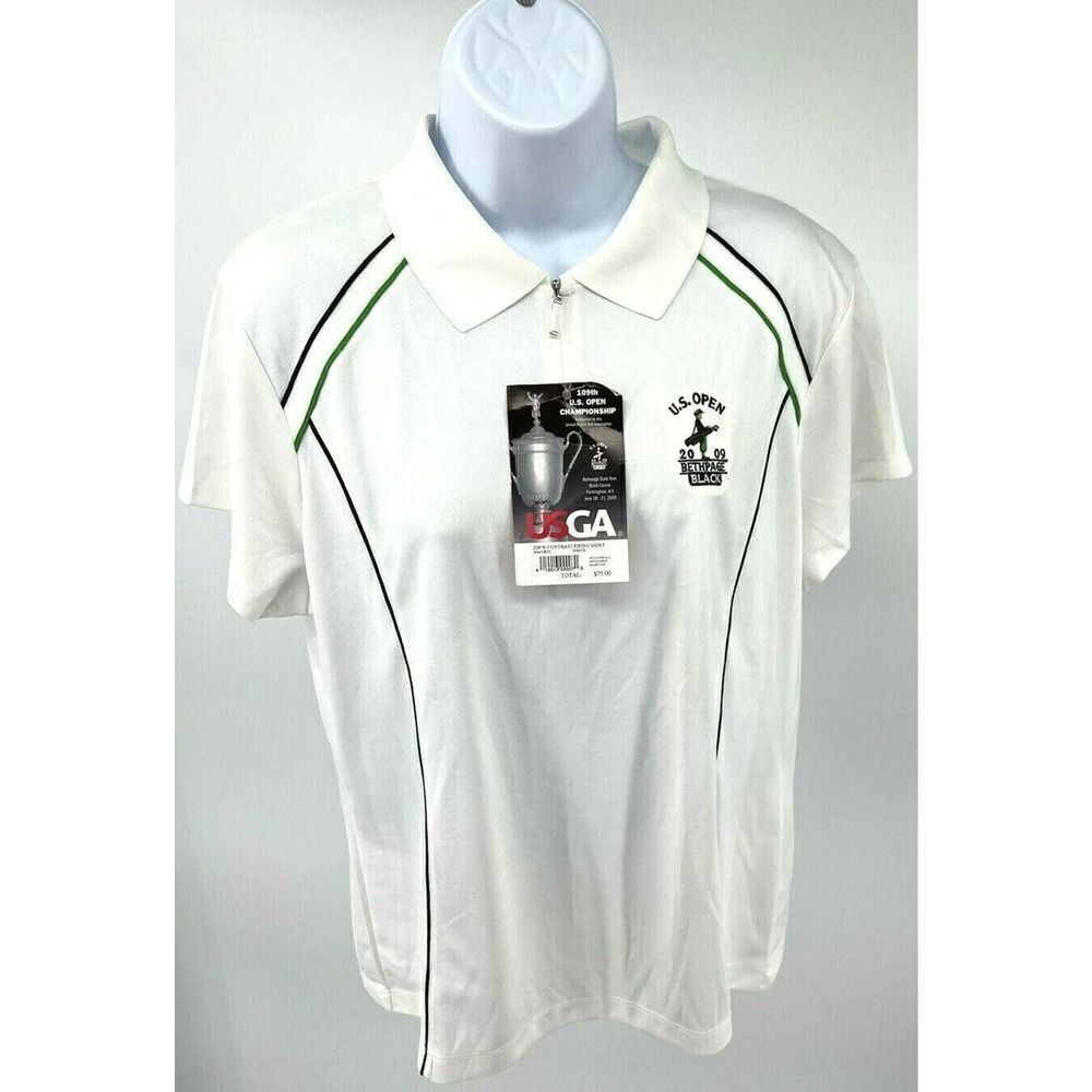 EP Pro‎ Tour Golf U.S. Open Bethpage Black 2009 Short Sleeve White New